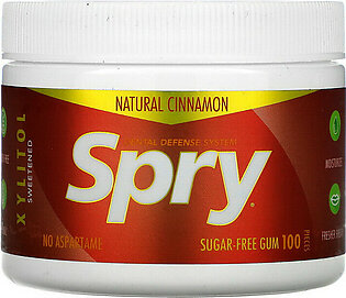 Spry Fresh Natural Xylitol Dental Defense System Natural Cinnamon Chewing Gum, 100 Ea