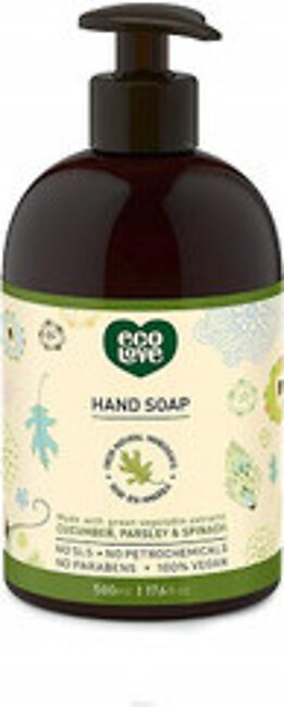 Eco Love Liquid Hand Soap with Green Vegetable Extracts, 17.6 Oz