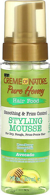 Creme of Nature Pure Honey Hair Food Styling Mousse, 7 Oz
