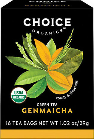 Choice Organics Genmaicha Green Tea, With Toasted Brown Rice - 16 Bags