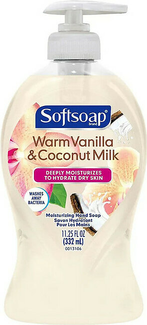 Soft Soap Moisturizing Hand Soap, Warm Vanilla & Coconut Milk, 11.25 Oz