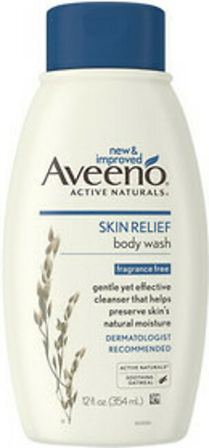 Aveeno Active Naturals Skin Relief Body Wash with Soothing Oatmeal, Fragrance Free - 12 Oz