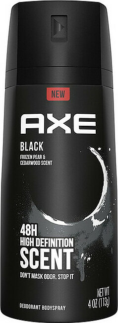 Axe Black Deodorant Body Spray for Men, 4 Oz