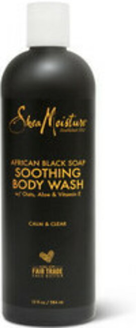 Shea Moisture African Black Soap, Body Wash With Oats, Aloe And Vitamin E, 13 Oz