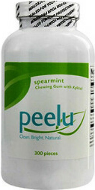 Peelu Dental Chewing Gum With Xylitol, Spearmint, 300 Ea