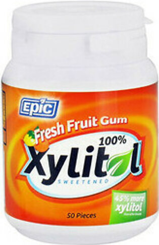 Epic Xylitol Sweetened Fresh Fruit Chewing Gum, 50 Ea
