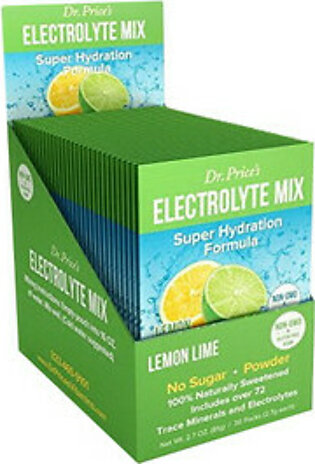 Dr. Prices Lemon Lime Super Hydration Formula Electrolyte Mix, 30 Ea