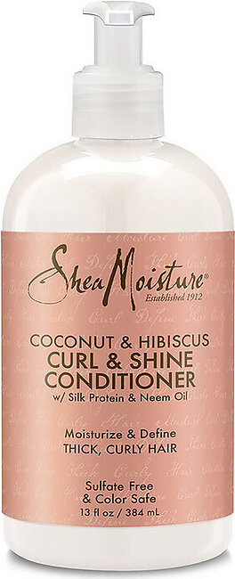 Shea Moisture Coconut and Hibiscus Curl and Shine Conditioner, 13 Oz