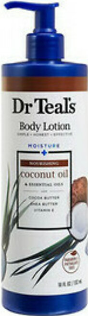 Dr Teals Moisture Plus Nourishing Body Lotion, Coconut Oil, 18 Oz