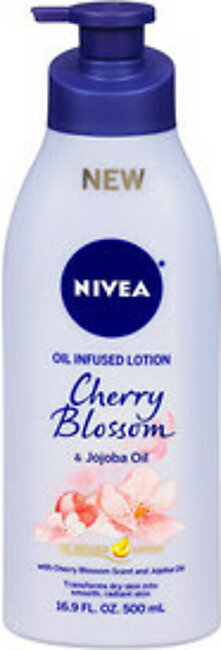 Nivea Oil Infused Lotion Cherry Blossom and Jojoba Oil For Skin, 16.9 oz