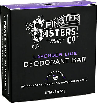 Spinster Sisters Lavender Lime Deodorant Bar, 2.8 Oz