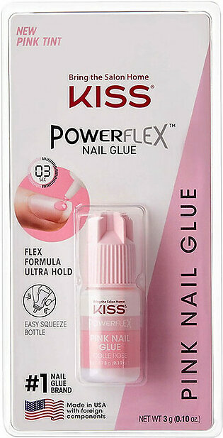 Kiss Power Flex Ultra Hold Pink Nail Glue, 0.10 Oz