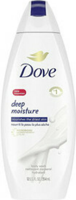 Dove All Day Moisturizing Body Wash, Deep Moisture, 12 Oz