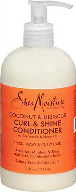 Shea Moisture Curl And Shine Conditioner, With Coconut And Hibiscus - 13 Oz