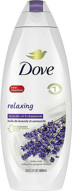 Dove Relaxing Body Wash Calms & Comforts Skin Lavender Oil, 22 oz,