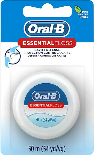 Oral-B Essential Floss Dental Floss, Waxed Mint, 55 Yards