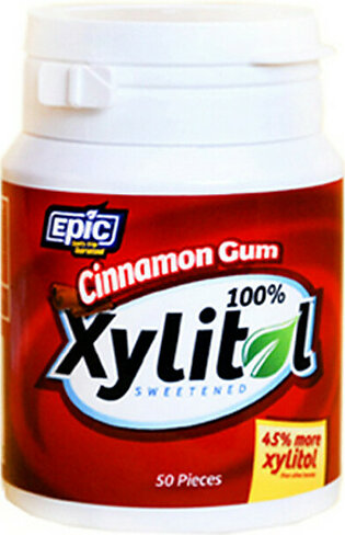 Epic Dental 100% Xylitol Sweetened Cinnamon Gum - 50 Ea