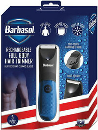 Barbasol Cbt1-8002 Blk Rechargeable Men's Full Body Hair Trimmer With Led Light, 1 Ea