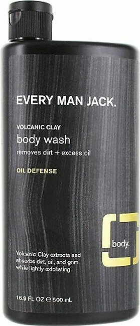 Every Man Jack Volcanic Clay Oil Defense Body Wash, 16.9 Oz