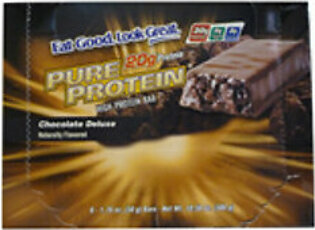 Pure Protein Naturally Flavored High Protein Bar Chocolate Deluxe - 2.6 Oz/Bars, 12 Ea