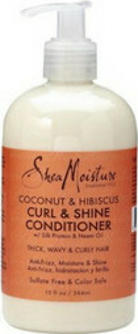 Shea Moisture Coconut and Hibiscus, Curl and Shine Hair Conditioner, 19.5 Oz