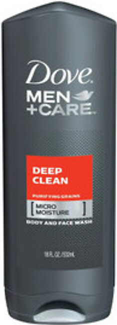 Dove Men Plus Care Body And Face Wash, Deep Clean, 18 Oz