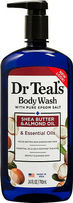 Dr Teals Body Wash with Pure Epsom Salt, Shea Butter and Almond Oil, 24 Oz