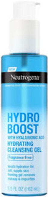 Neutrogena Hydro Boost Hydrating Facial Cleansing Gel, Fragrance Free, 5.5 Oz