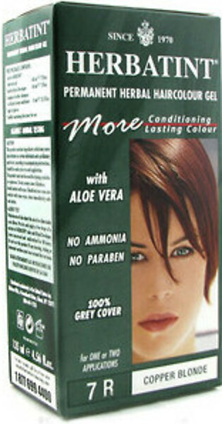 Herbatint Permanent Herbal Haircolor Gel #7R Copper Blonde - 4.56 Oz