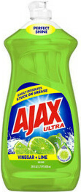 Ajax Ultra Triple Action Liquid Dish Soap, Vinegar and Lime Scent, 28 Oz