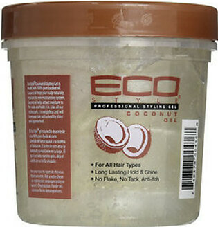 Eco Style Professional Styling Gel Coconut Oil Max Hold For All Hair Types, 16 oz