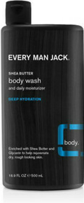 Every Man Jack Shea Butter Deep Hydration Body Wash, 16.9 Oz