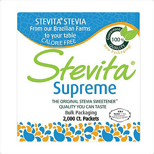 Stevita Stevia Sweetener, Supreme, 2000 Packets, 0.035 Oz each
