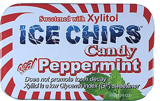 Ice Chips Xylitol Candy Single Tin, Peppermint, 1.76 Oz