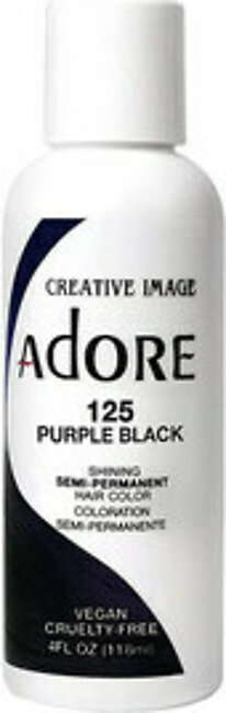 Adore Semi-Permanent Hair Color #125 Purple Black, 4 Oz
