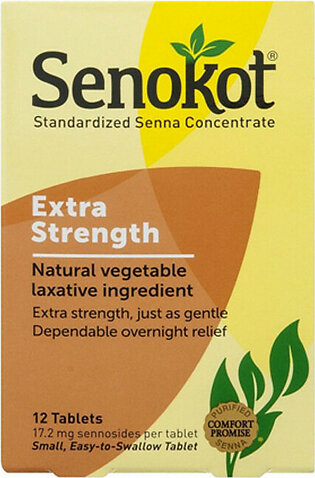 Senokot Extra Strength Natural Vegetable Laxative, 12 Ea