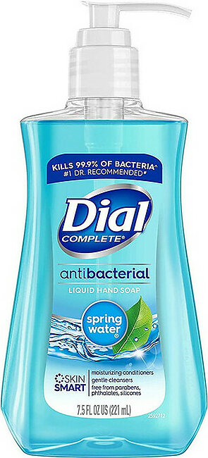 Dial Antibacterial Liquid Hand Soap, Spring Water, 7.5 Oz