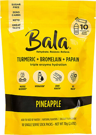 Bala Enzyme Drink Stick Pack, Pineapple, 10 Ea