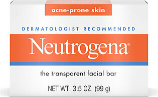 Neutrogena The Transparent Facial Bar Soap With Acne-Prone Skin Formula, 3.5 Oz