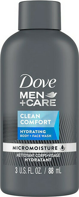 Dove Men And Care Clean Comfort Body and Face Wash, 3 Oz