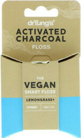 DrTungs Activated Charcoal Floss, Lemongrass, 30 Yd