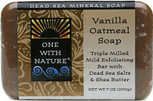 One With Nature Dead Sea Mineral Vanilla Oatmeal Bar Soap - 7 Oz
