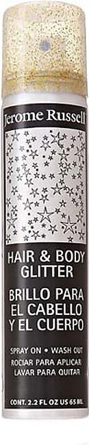 Jerome Russell Hair and Body Glitter Spray, Gold, 2.2 Oz
