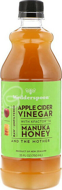 Wedderspoon Apple Cider Vinegar With Monofloral Manuka Honey And The Mother, 25 Oz