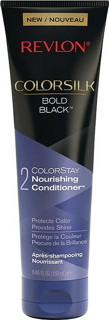 Revlon ColorSilk Bold Black Hair Conditioner, 8.45 Oz