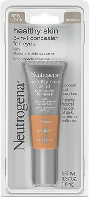 Neutrogena 3-In-1 Concealer For Eyes, Medium # 15, 0.37 Oz