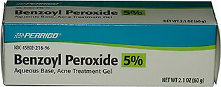 Perrigo Benzoyl Peroxide 5 Percent Acne Treatment Gel, 2.1 Oz