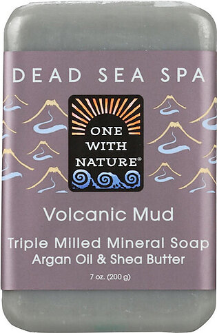 One With Nature Volcanic Mud Bar Soap, 7 Oz