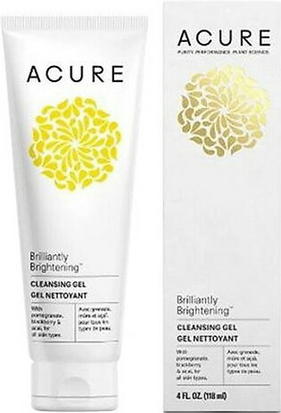 Acure Brilliantly Brightening Facial Cleansing Gel, 4 Oz