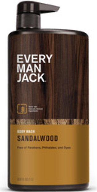 Every Man Jack Sandalwood Body Wash, 33.8 Oz